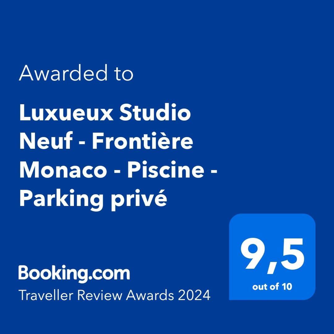 Luxueux Studio Neuf - Frontiere Monaco - Piscine - Parking Prive Εξωτερικό φωτογραφία